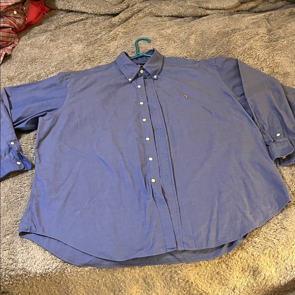 Polo Ralph Lauren Men's Blue Button-Down Shirt